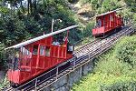 Standseilbahn Fribourg - Funiculaire Fribourg - Vor 1998 waren die beiden Wagen viele Jahre rot - Der Wechsel auf die Farbe Rot geschah zwischen 1972 und 1981 - das genaue Jahr ist unbekannt