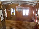 Standseilbahn Funiculaire Les Avants Sonloup - seltenes Foto Innenraum alter Wagen vor der Modernisierung 2012