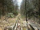 Trassee der Standseilbahn von der Bergstation aus