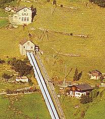 Standseilbahn Vernayaz Kraftwerk SBB - Wasserschloss Les Granges - funiculaire Vernayaz usine CFF - Château d'eau