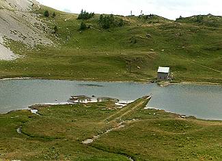 funiculaire fully usine lac de Fully - funiculaires Standseilbahnen beim Kraftwerk Fully - Col de Sorniot - Montagne de Fully