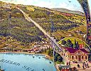 Standseilbahn Biel - Magglingen - Übersichtsplan vor 1902 (Einstellung Pferdetram) mit der gesamten Strecke der Seilbahn
