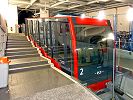 Standseilbahn Biel Leubringen Funiculaire Bienne Evilard - Wagen 2 in der Talstation - Foto Markus Seitz Archiv standseilbahnen.ch