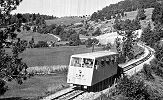 Standseilbahn Funiculaire St. Maurice de Laques - Montana - der Standort auf diesem Foto ist in der Nähe der heutigen Zwischenstation Bluche unterhalb von Crans-Montana