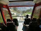 Kurz vor der Ausweiche der Standseilbahn Sierre Montana