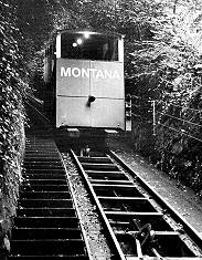 Standseilbahn Luzern Hotel Montana alter Wagen bis 1987 - Archiv standseilbahnen.ch