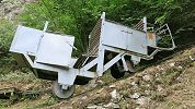 Standseilbahn Kraftwerk Amsteg Unter Axeli Wagen für 10 Personen in der Talstation - Foto Archiv standseilbahnen.ch