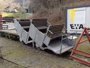 Wagen der Windenbahn beim Kraftwerk Arnisee in Amsteg - Foto Archiv standseilbahnen.ch