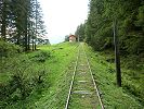 Kurz vor der Bergstation der Standseilbahn Unter Axeli - Arnisee - Foto Archiv standseilbahnen.ch