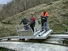 Fahrt 1. Teil man steht normal auf dem Wagen