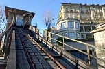 Funicolare Standseilbahn Lugano Angioli - rechts das ehemalige Hotel Bristol