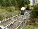 Standseilbahn Caumasee Wagen unterwegs Foto Archiv standseilbahnen.ch
