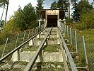 Trassee und Bergstation der Standseilbahn Caumasee Foto Archiv standseilbahnen.ch