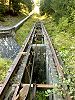 Trassee der Standseilbahn beim Kraftwerk Russein - Foto Archiv standseilbahnen.ch