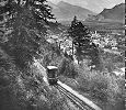 Wartensteinbahn Standseilbahn Bad Ragaz Wartenstein bei der Ausweiche Wartensteinbahn Standseilbahn Bad Ragaz Wartenstein bei der Ausweiche