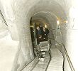 Schrägaufzug Staumauer Solis unterwegs
