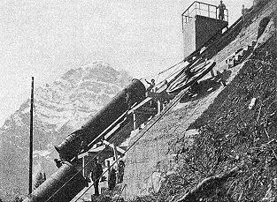 Standseilbahn Von Roll beim Kraftwerk am Löntsch