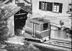 Mühleggbahn St. Gallen - Standseilbahn 2. Generation 1975 - 2004 - Fotos von diesem Wagen Hersteller Habegger sind selten - Foto Archiv standseilbahnen.ch