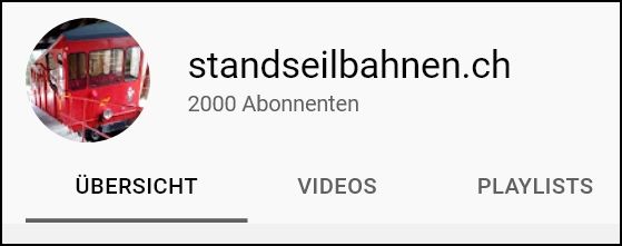 Youtube Standseilbahnen Kanal Standseilbahn - Videos with funiculars in Switzerland standseilbahnen.ch