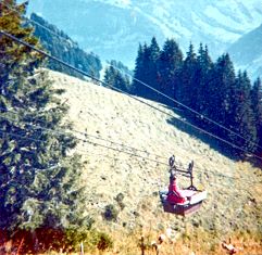 Seilbahn Diegisbalm Oberalp vor dem Umbau 1973 Foto Archiv standseilbahnen.ch