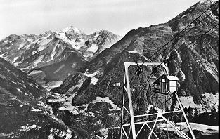 Seilbahn Amsteg - Arni - ehemalige Schiffli Luftseilbahn 1953-1964 Foto Archiv standseilbahnen.ch