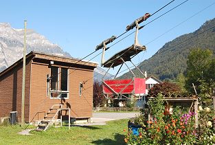 Seilbahn Ennenda Aeugsten alte Luftseilbahn offenes Schiffli Foto Archiv standseilbahnen.ch